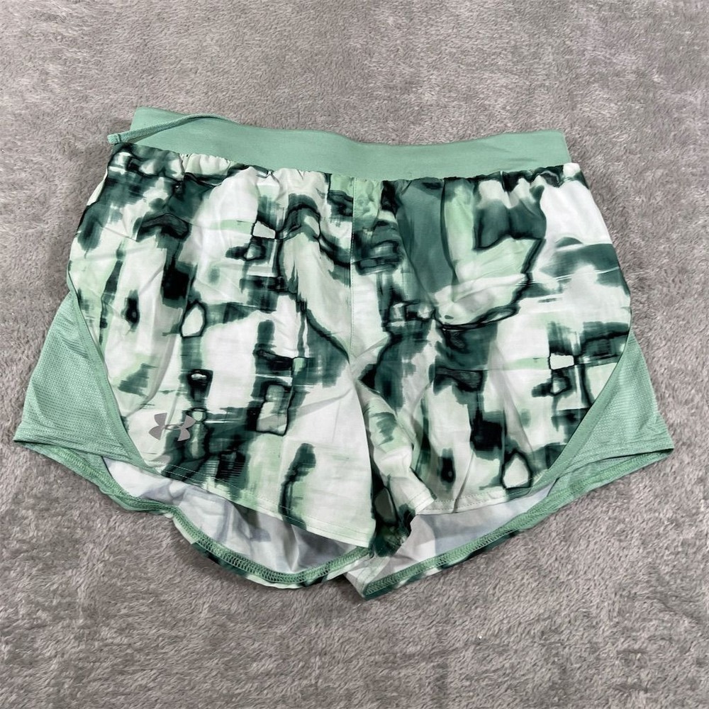Under Armour Women's‎ Shorts Tie-Dye Running Green Size S Activewear
